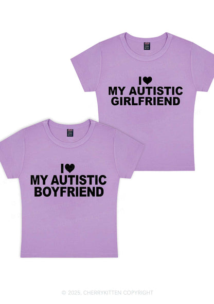 I Love My Autistic GF BF Y2K Valentine's Day Baby Tee Cherrykitten