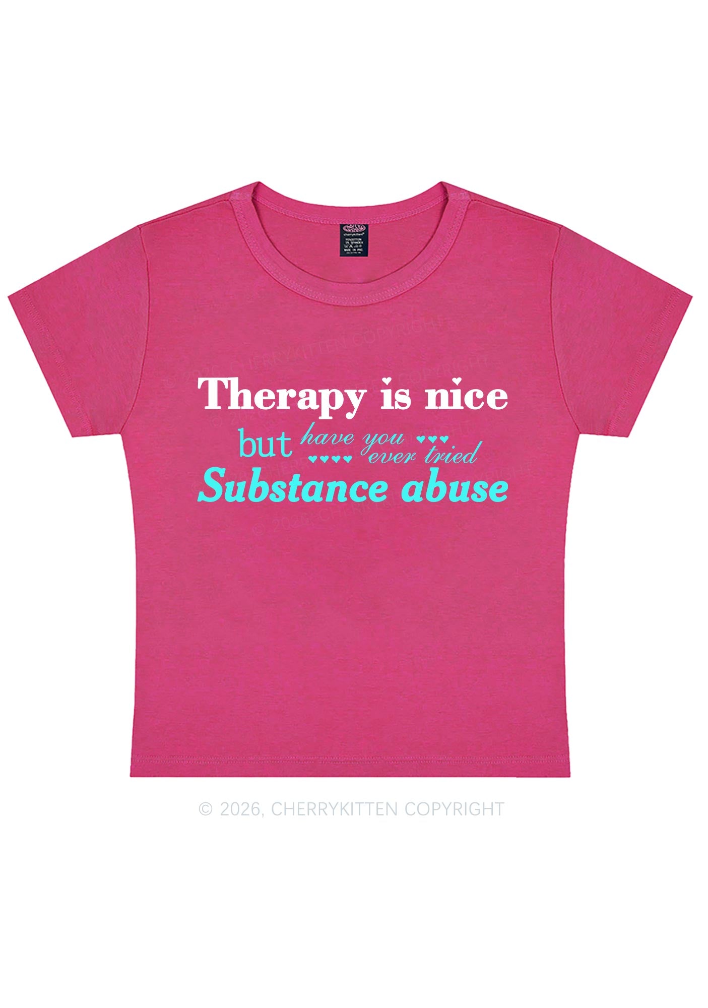 Have You Ever Tried Substance Abuse Y2K Baby Tee Cherrykitten