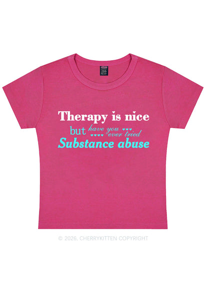 Have You Ever Tried Substance Abuse Y2K Baby Tee Cherrykitten