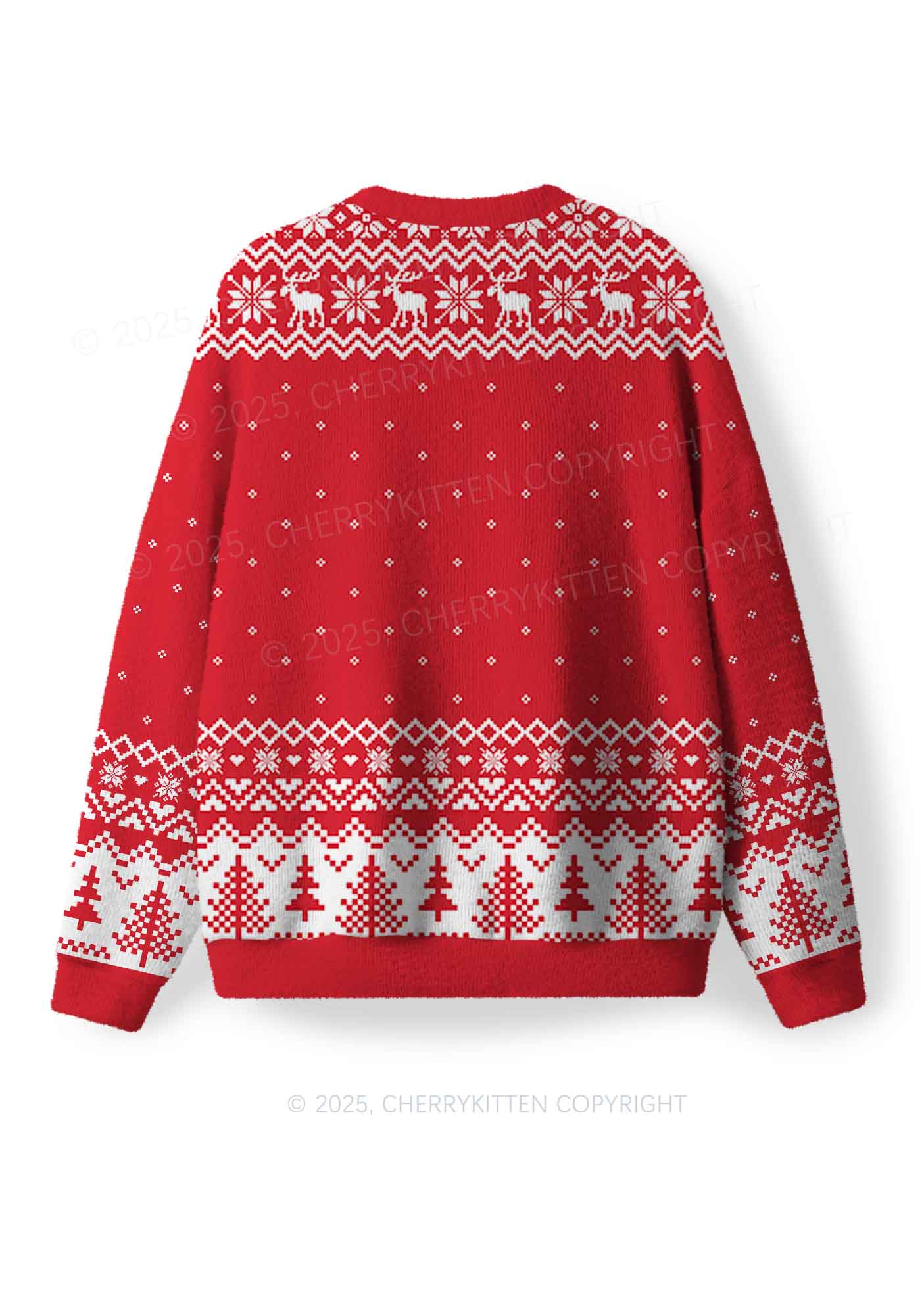 Hit Him Y2K Christmas Knit Sweatshirt Cherrykitten