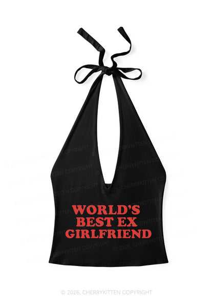 Best Ex Girlfriend Y2K Halter Deep V Neck Cami Cherrykitten