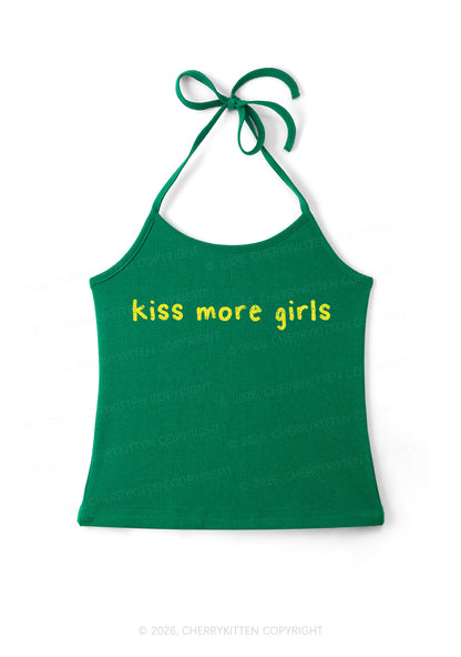 Kiss More Girls Pride Y2K Halter Neck Cami Cherrykitten