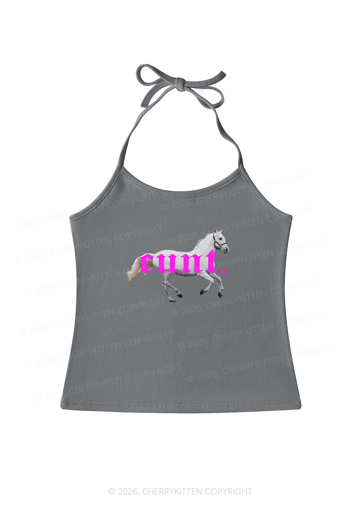Cxxt Horse Y2K Halter Neck Cami Cherrykitten