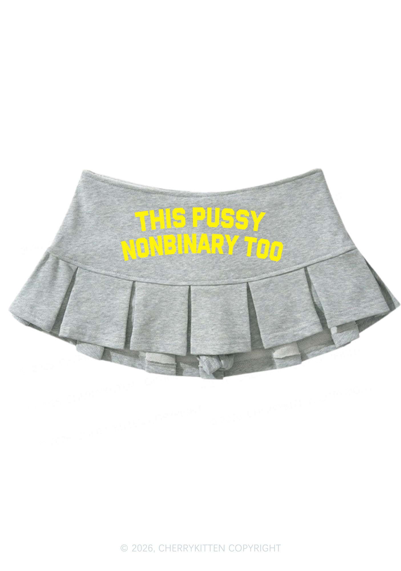 This Puxxy Nonbinary Too Pride Y2K Mini Pleated Skirts Cherrykitten