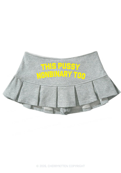 This Puxxy Nonbinary Too Pride Y2K Mini Pleated Skirts Cherrykitten
