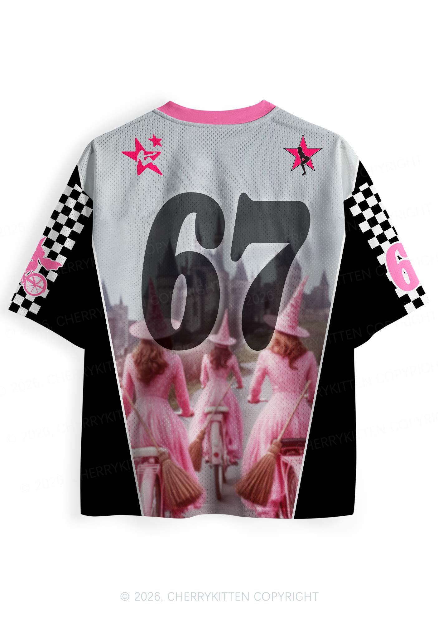 Halloween Girls Will Be Girls Pink Witches Y2K Sport Jersey Shirts Cherrykitten