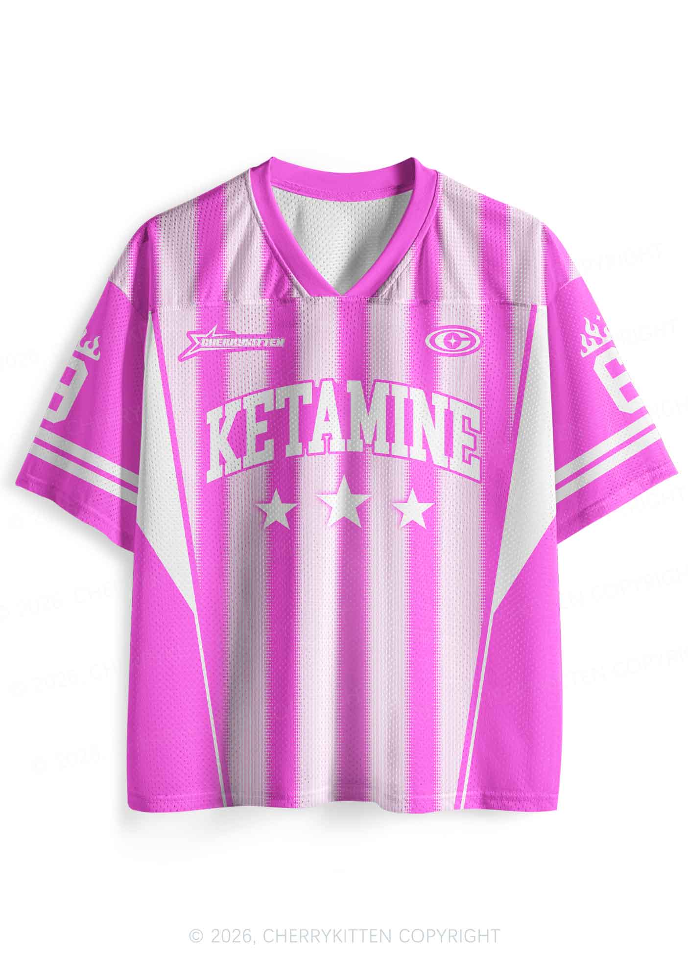 Pink Kxxamine Stars Y2K Sport Jersey Shirts Cherrykitten