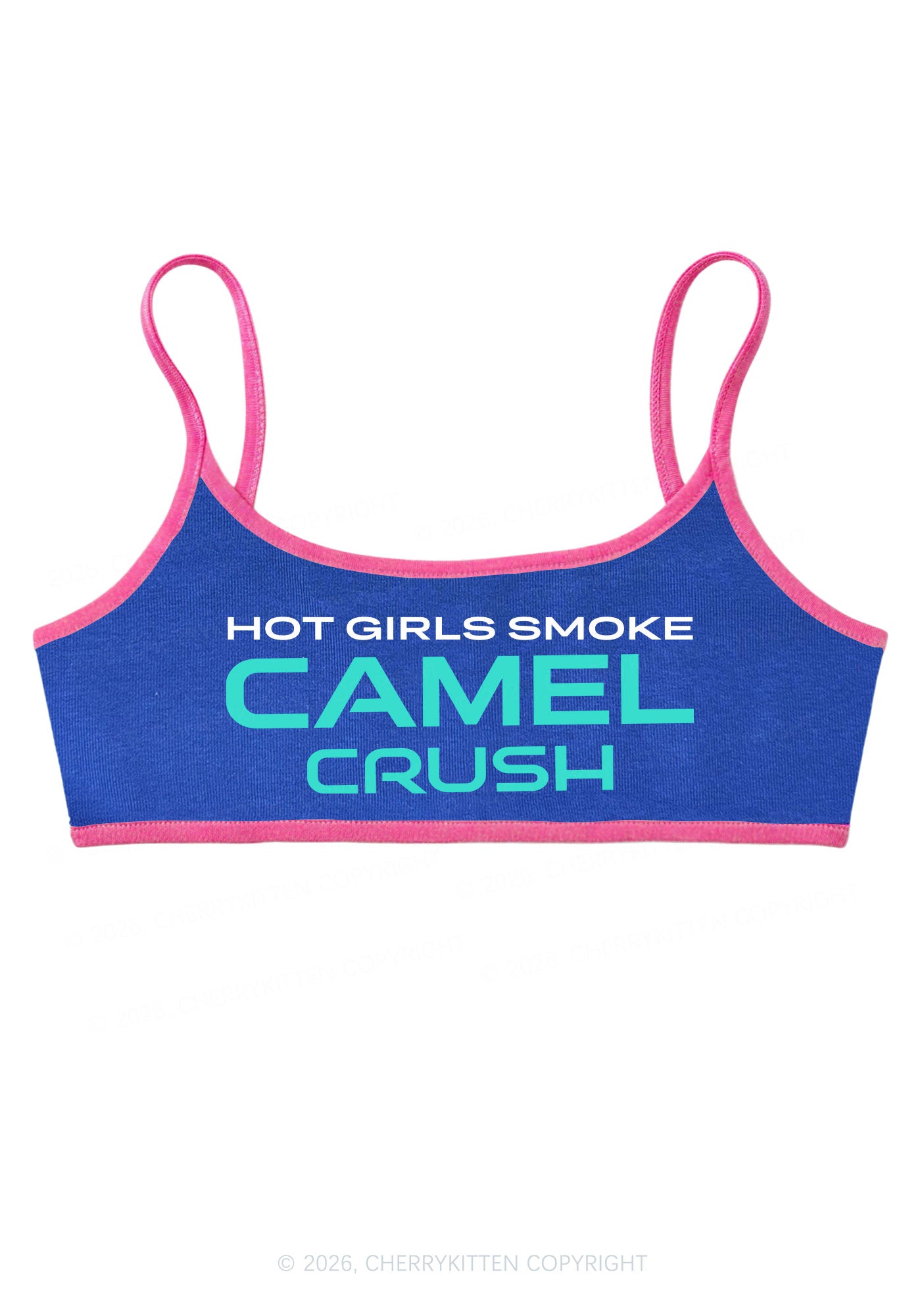 Hot Girls Smoke Mint Y2K Super Crop Cami Cherrykitten