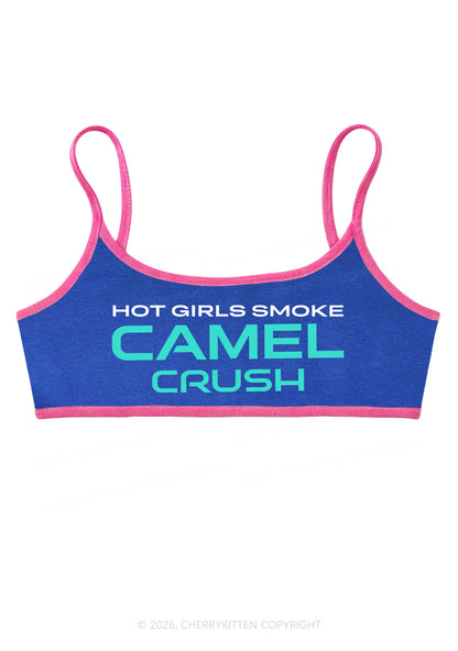 Hot Girls Smoke Mint Y2K Super Crop Cami Cherrykitten