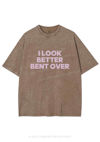 Look Better Bent Over Y2K Shirts Washed Tee Cherrykitten