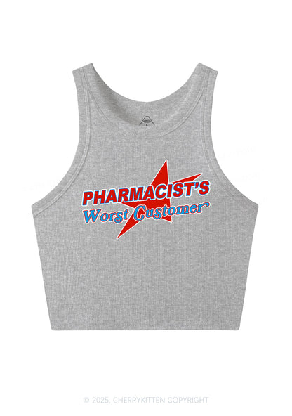 Pharmacists Worst Customer Y2K Crop Tank Top Cherrykitten