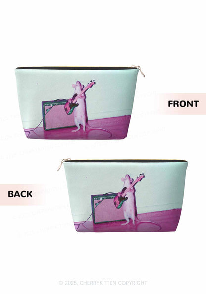 Rat Guitarist Y2K Leather Makeup Bag Cherrykitten