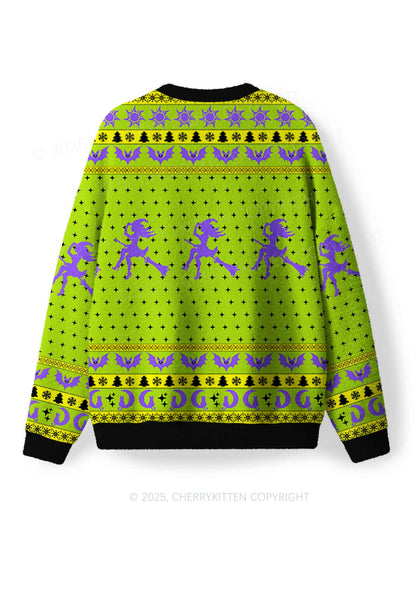 Halloween Girls Will Be Girls Y2K Christmas Knit Sweatshirt Cherrykitten
