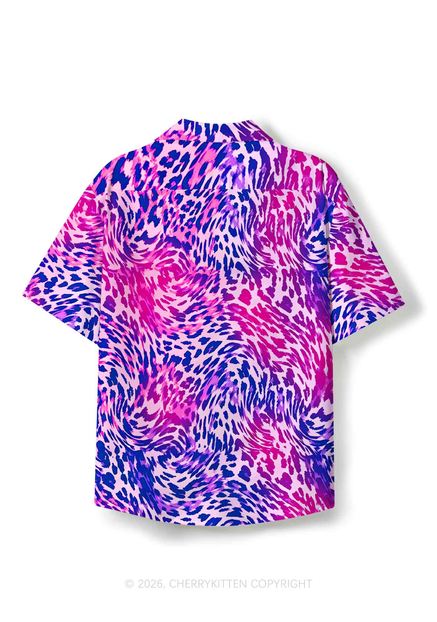 Bisexual Leopard Pride Y2K Print Hawaiian Shirt Cherrykitten
