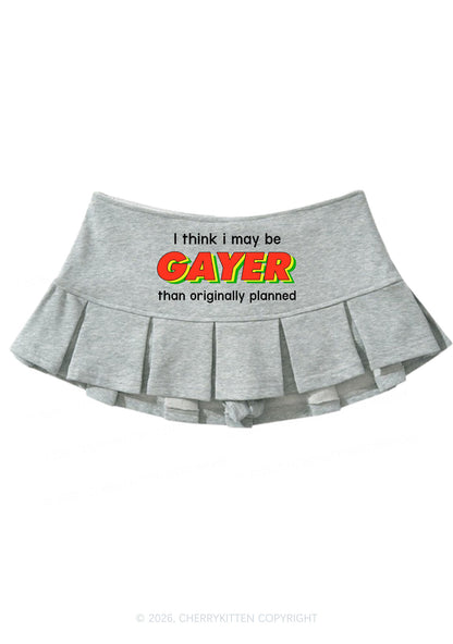 I May Be Gayer Pride Y2K Mini Pleated Skirts Cherrykitten