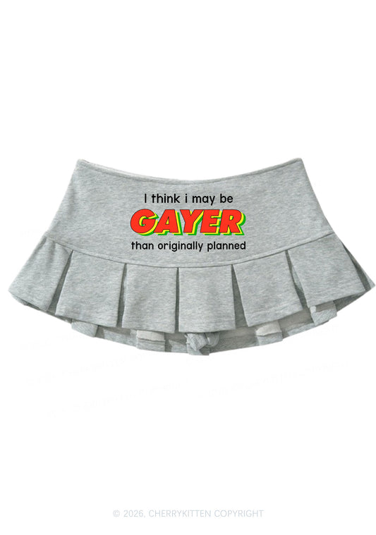 I May Be Gayer Pride Y2K Mini Pleated Skirts Cherrykitten