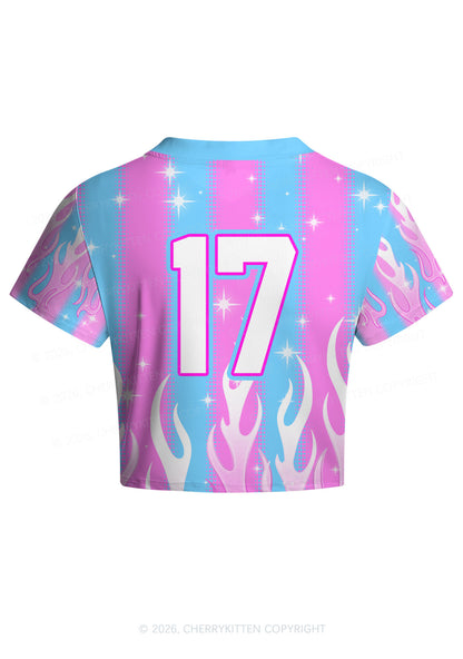 Dibs On The DJ Y2K Crop Football Jersey Shirts Cherrykitten