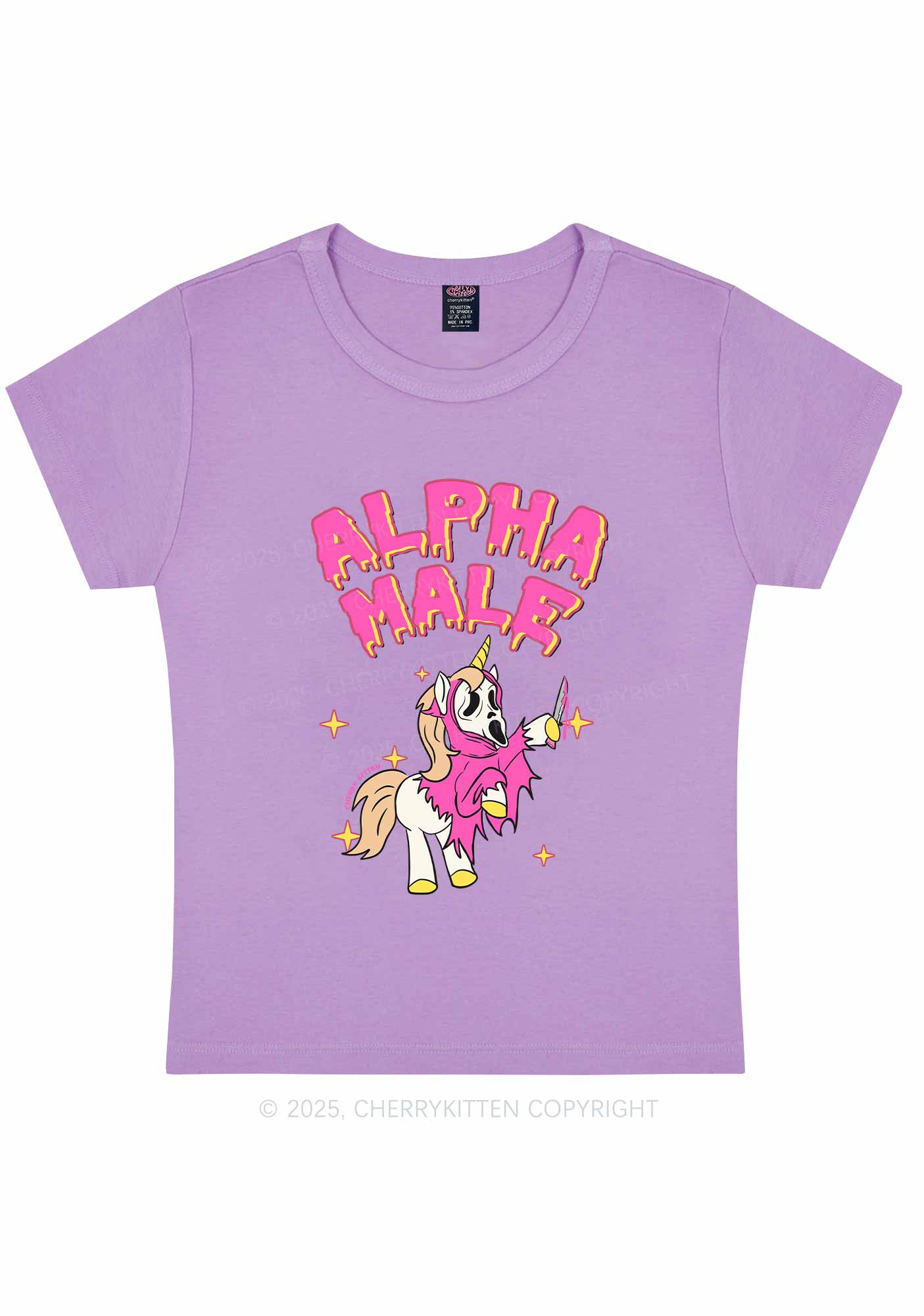 Halloween Unicorn Alpha Male Y2K Baby Tee Cherrykitten