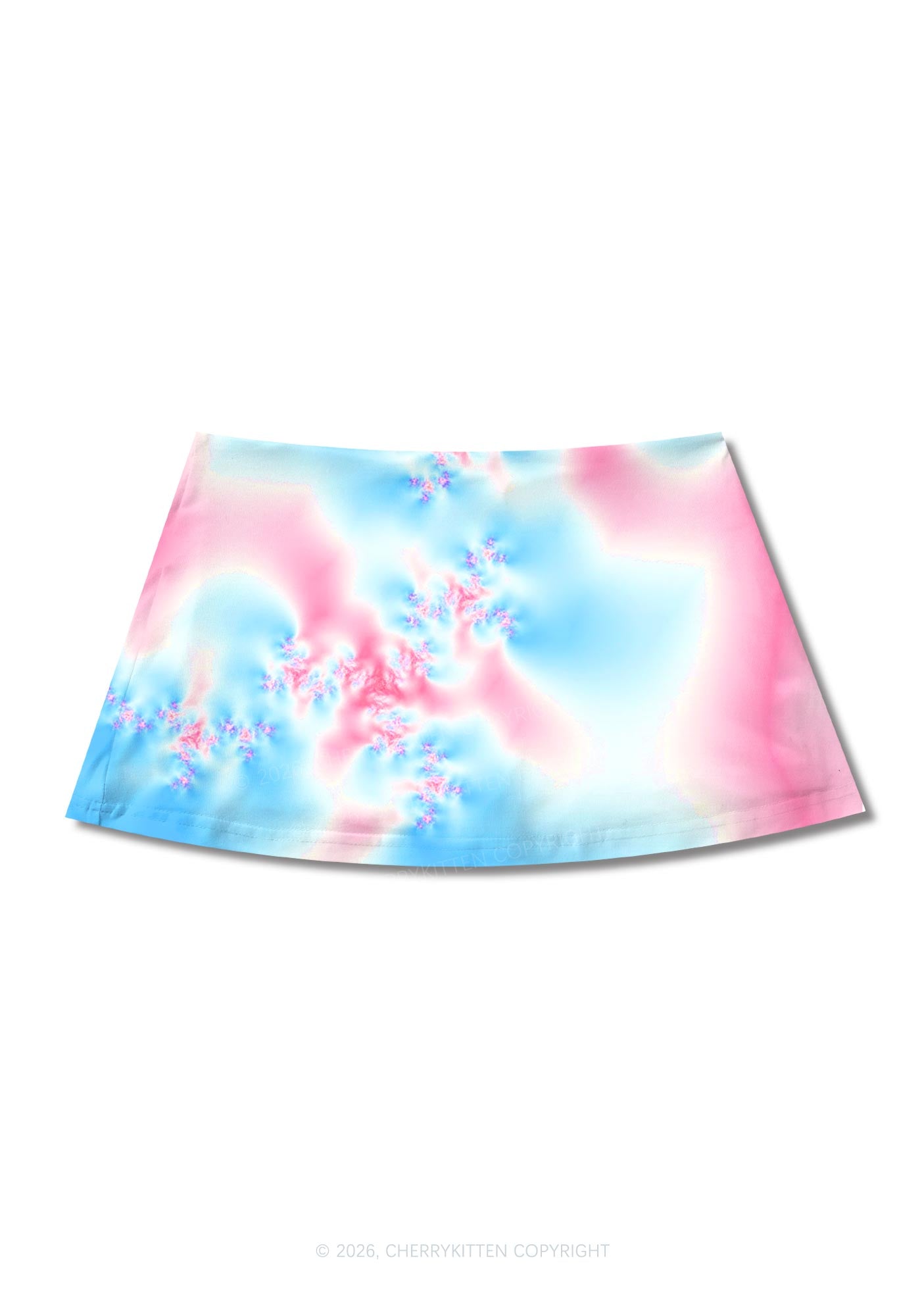 Trans Thermal Pride Y2K Print Mini Skirt Cherrykitten