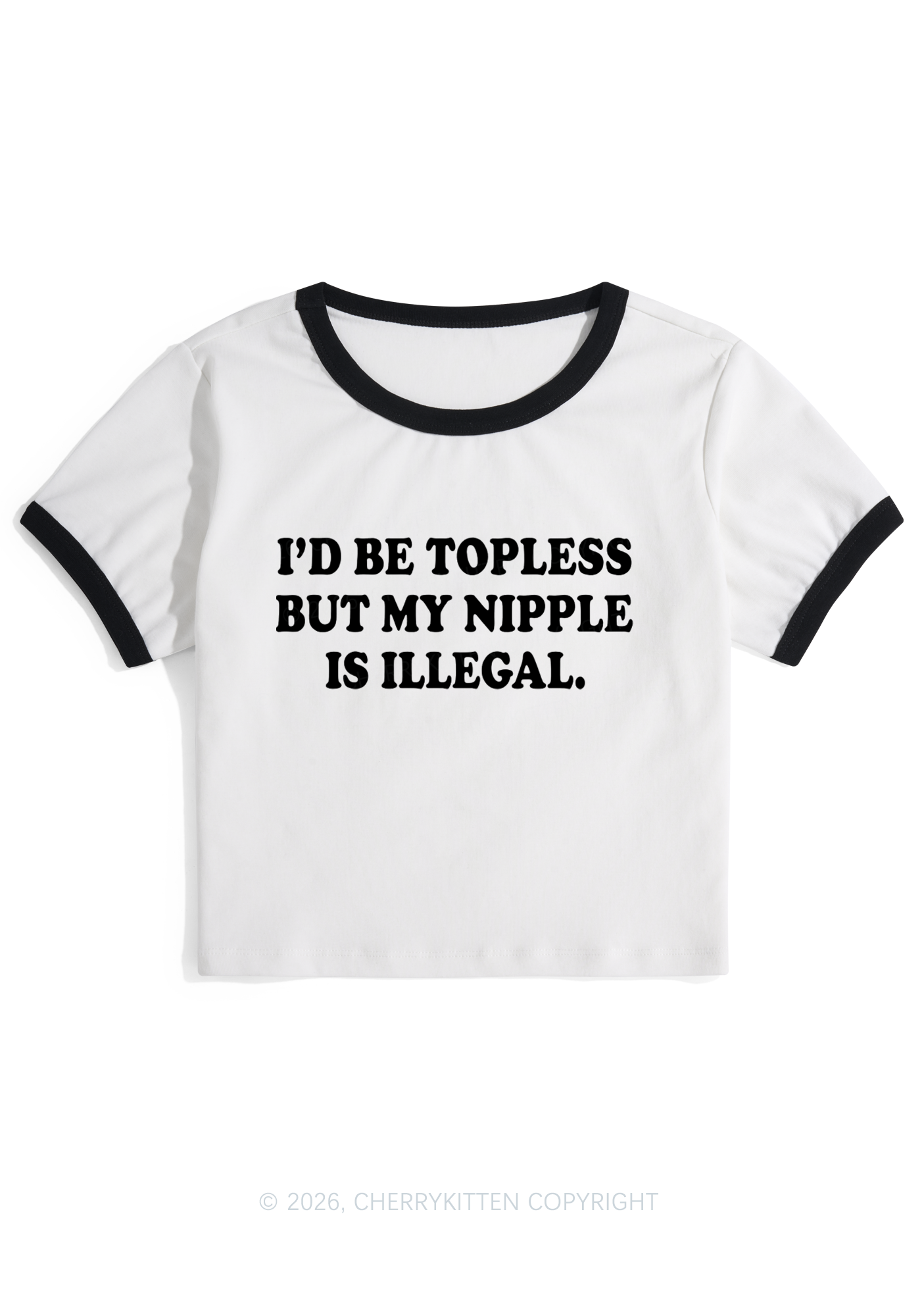 My Nxpple Is Illegal Y2K Ringer Tee Cherrykitten