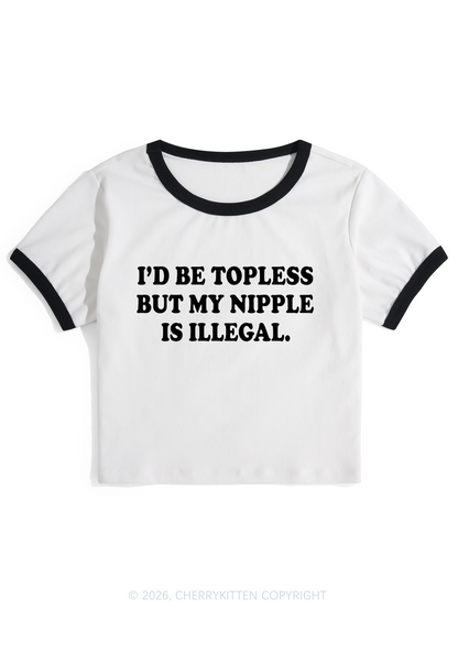 My Nxpple Is Illegal Y2K Ringer Tee Cherrykitten