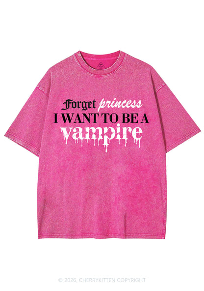Halloween Want To Be Vampire Y2K Shirts Washed Tee Cherrykitten