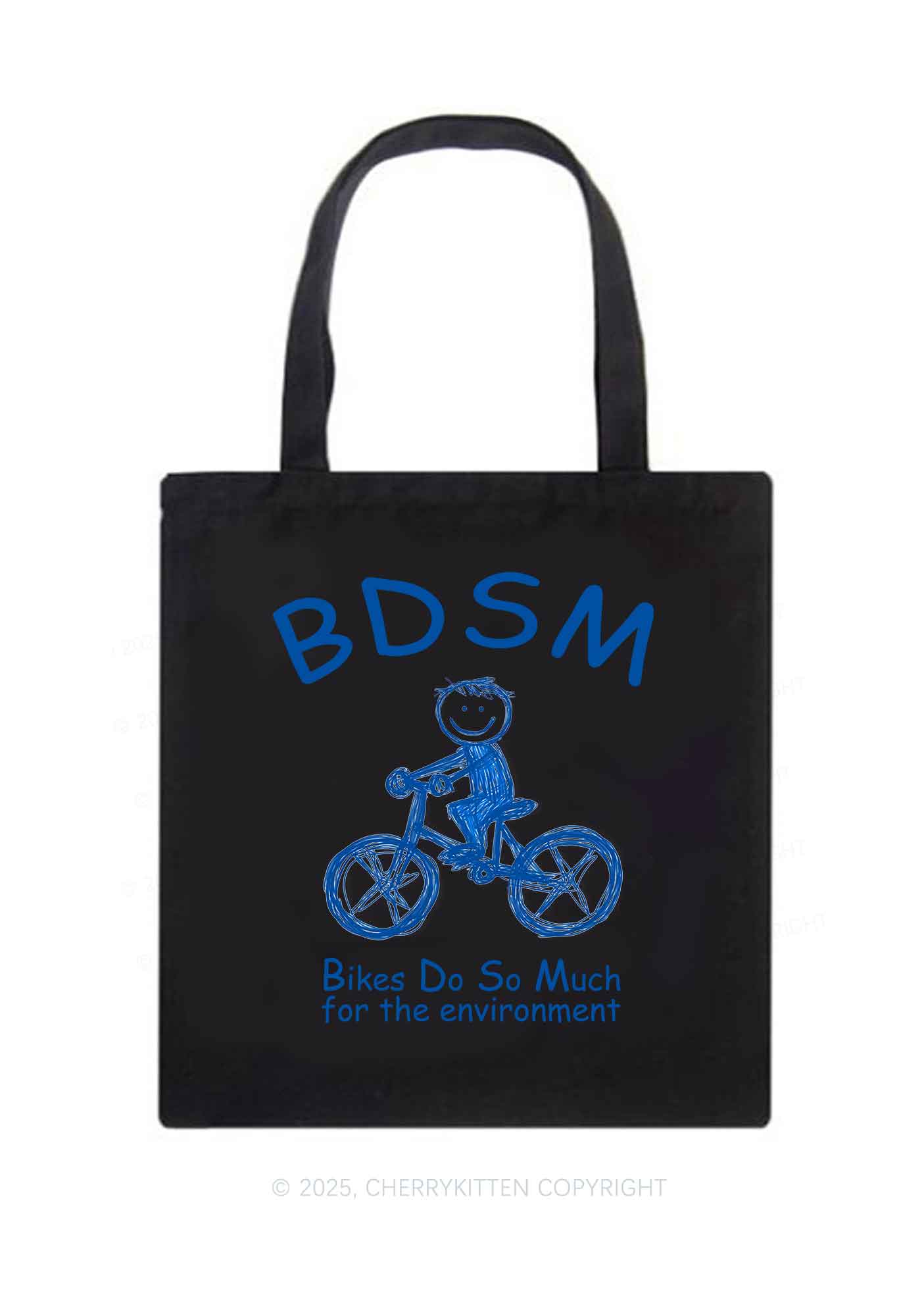 Bikes Do Much Environment Y2K Canvas Tote Bag Cherrykitten