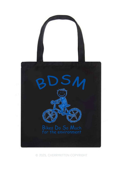 Bikes Do Much Environment Y2K Canvas Tote Bag Cherrykitten