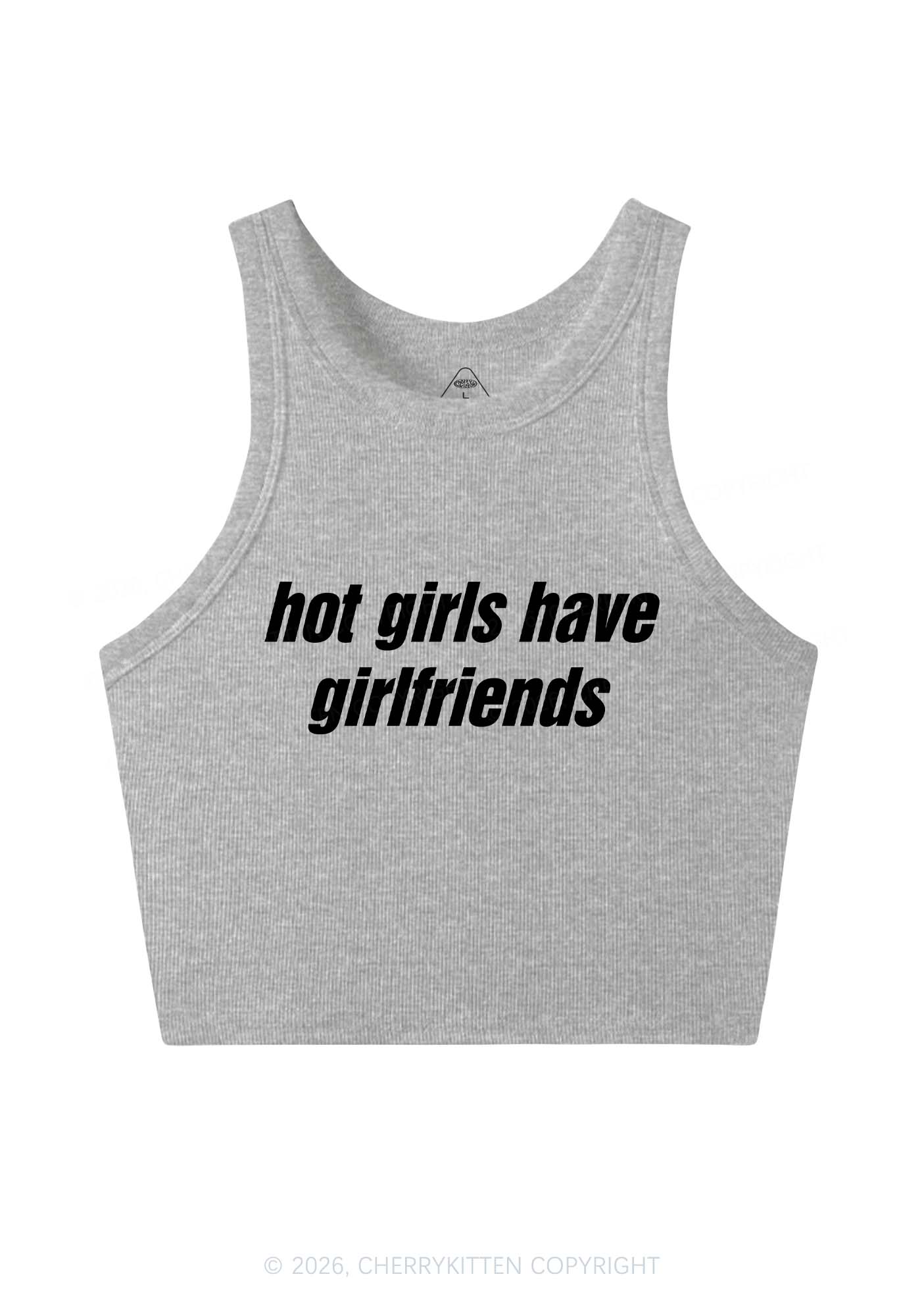 Hot Girls Have Girlfriends Pride Y2K Crop Tank Top Cherrykitten