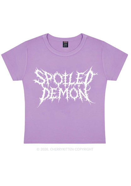 Halloween Spoiled Demon Y2K Baby Tee Cherrykitten