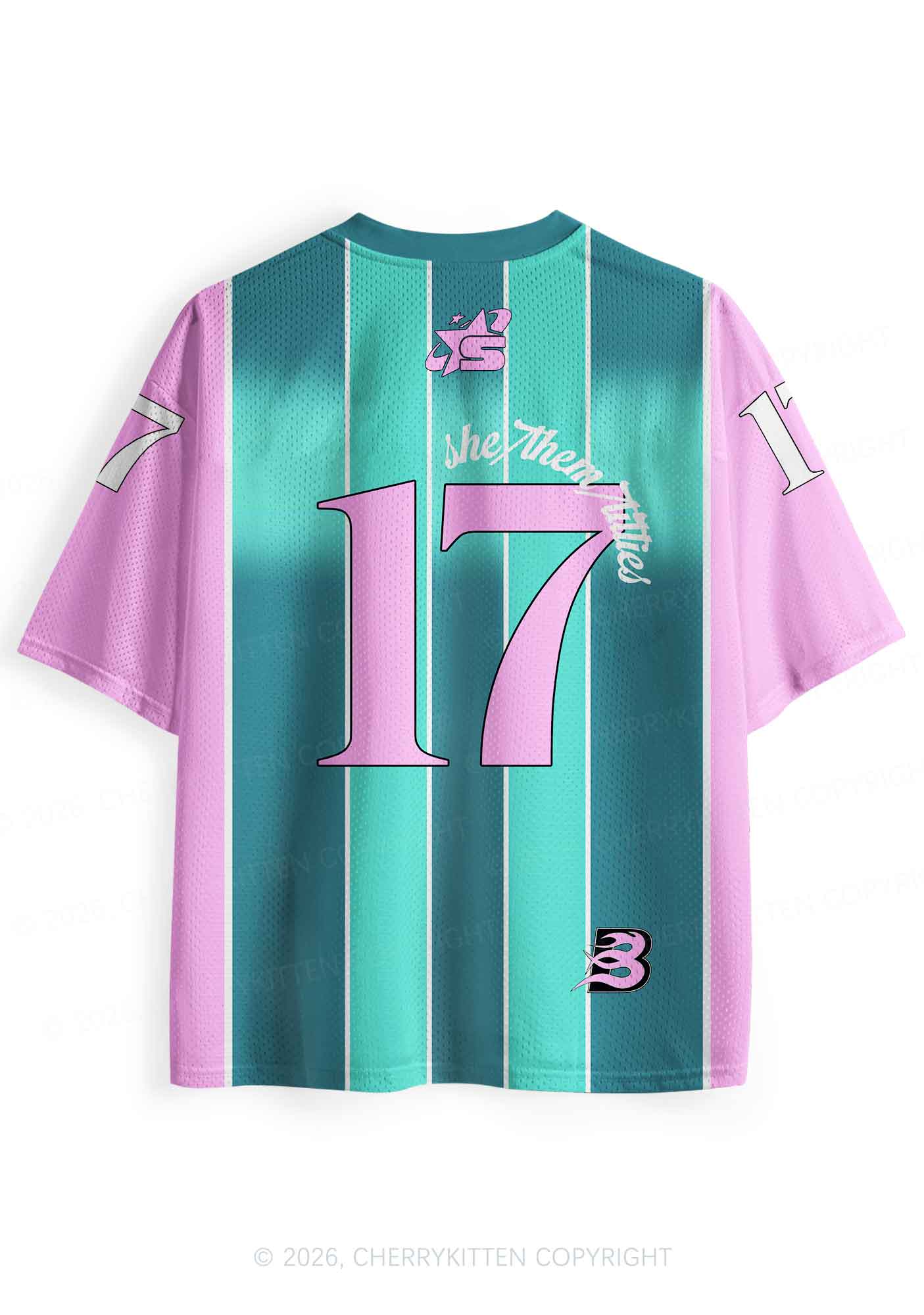 Green Stripes She Them Txtties Pride Y2K Sport Jersey Shirts Cherrykitten