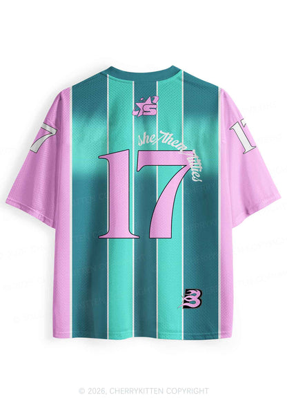 Green Stripes She Them Txtties Pride Y2K Sport Jersey Shirts Cherrykitten