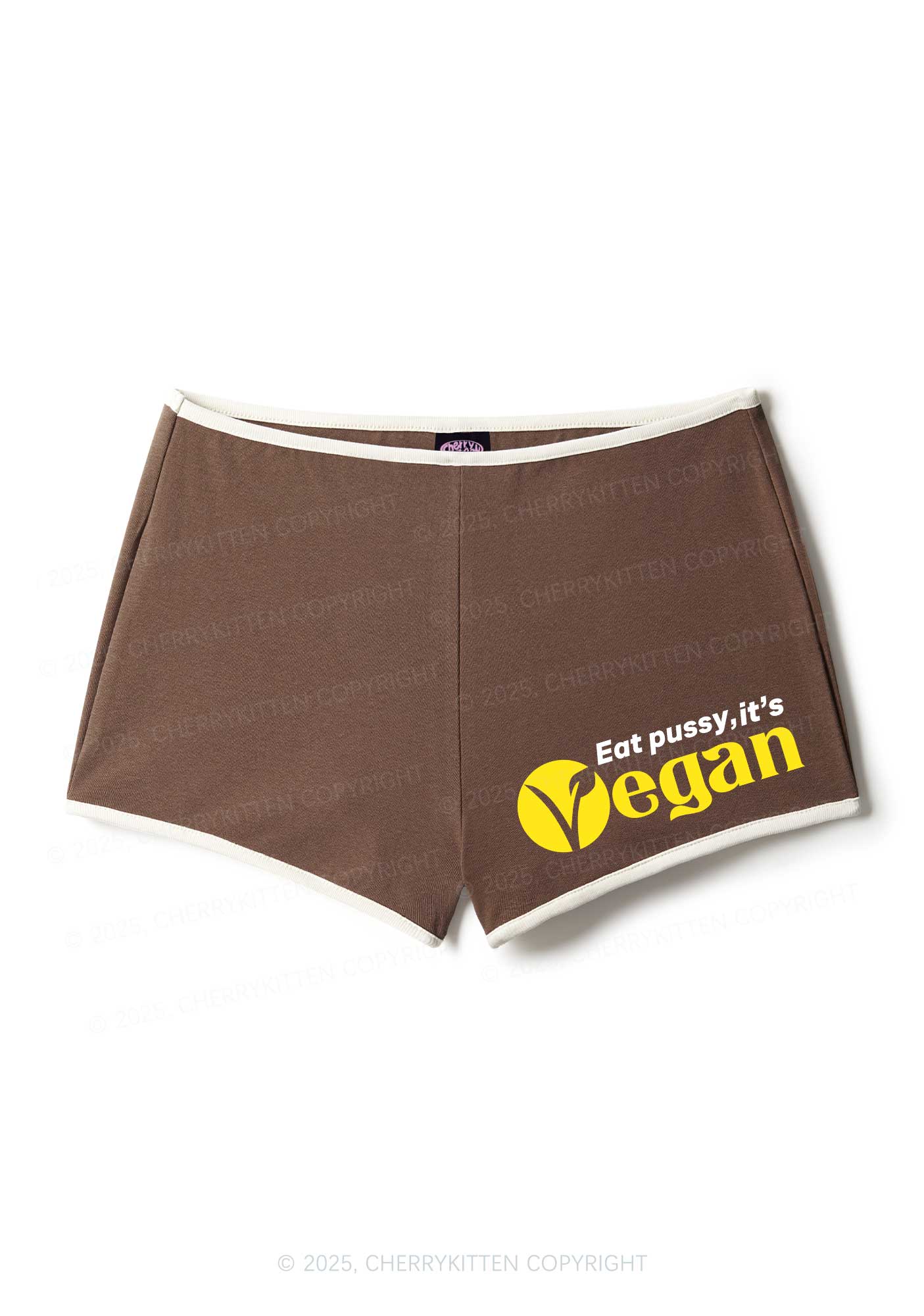 Eat Puxxy Its Vegan Y2K Booty Shorts Cherrykitten
