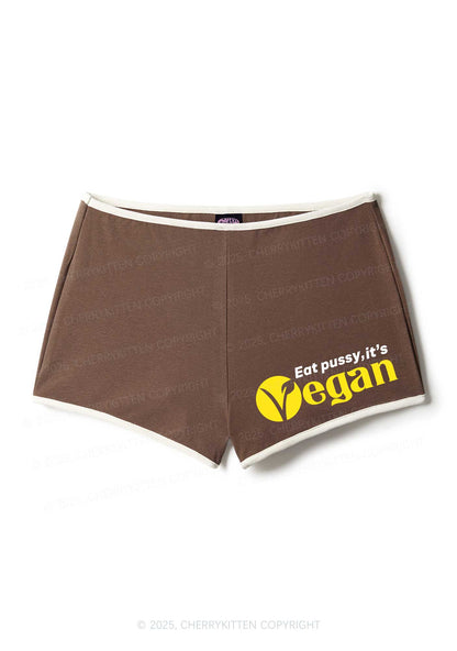 Eat Puxxy Its Vegan Y2K Booty Shorts Cherrykitten