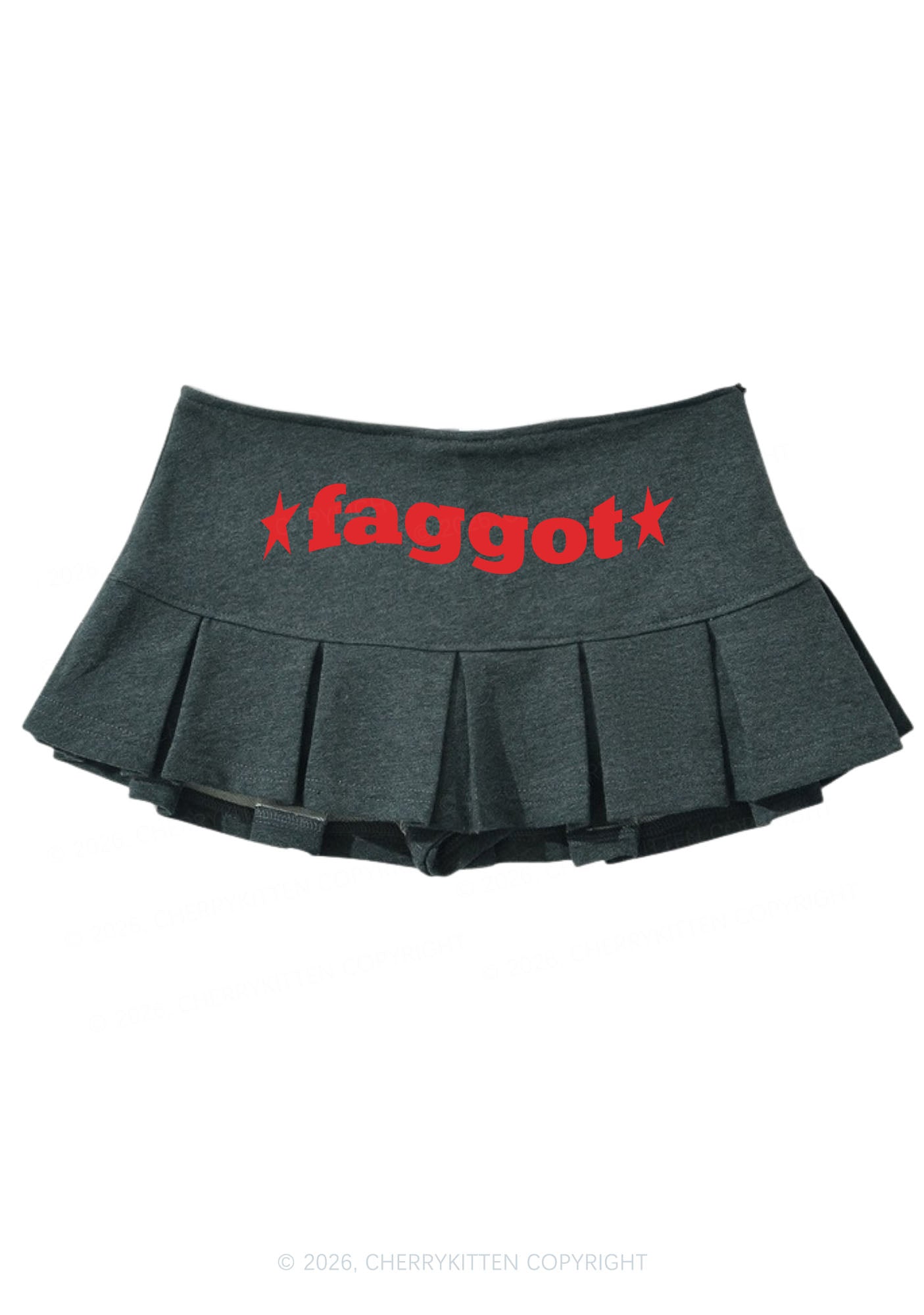 Faggot Star Pride Y2K Mini Pleated Skirts Cherrykitten