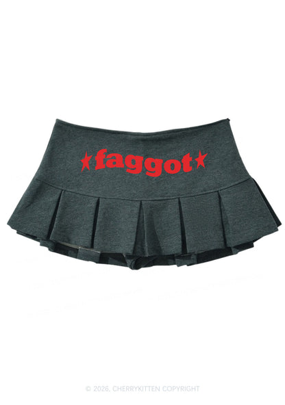 Faggot Star Pride Y2K Mini Pleated Skirts Cherrykitten