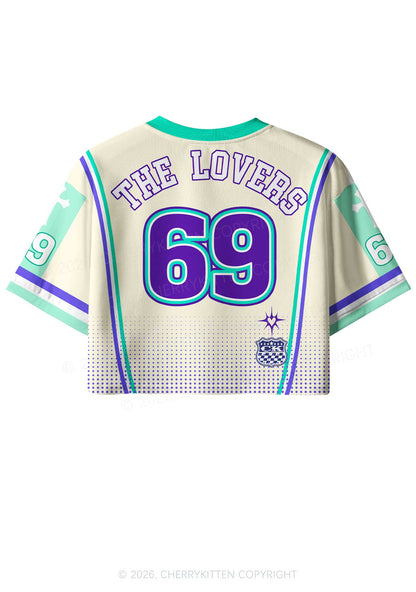 The Lovers Gay Kissing Pride Y2K Crop Sport Jersey Shirts Cherrykitten