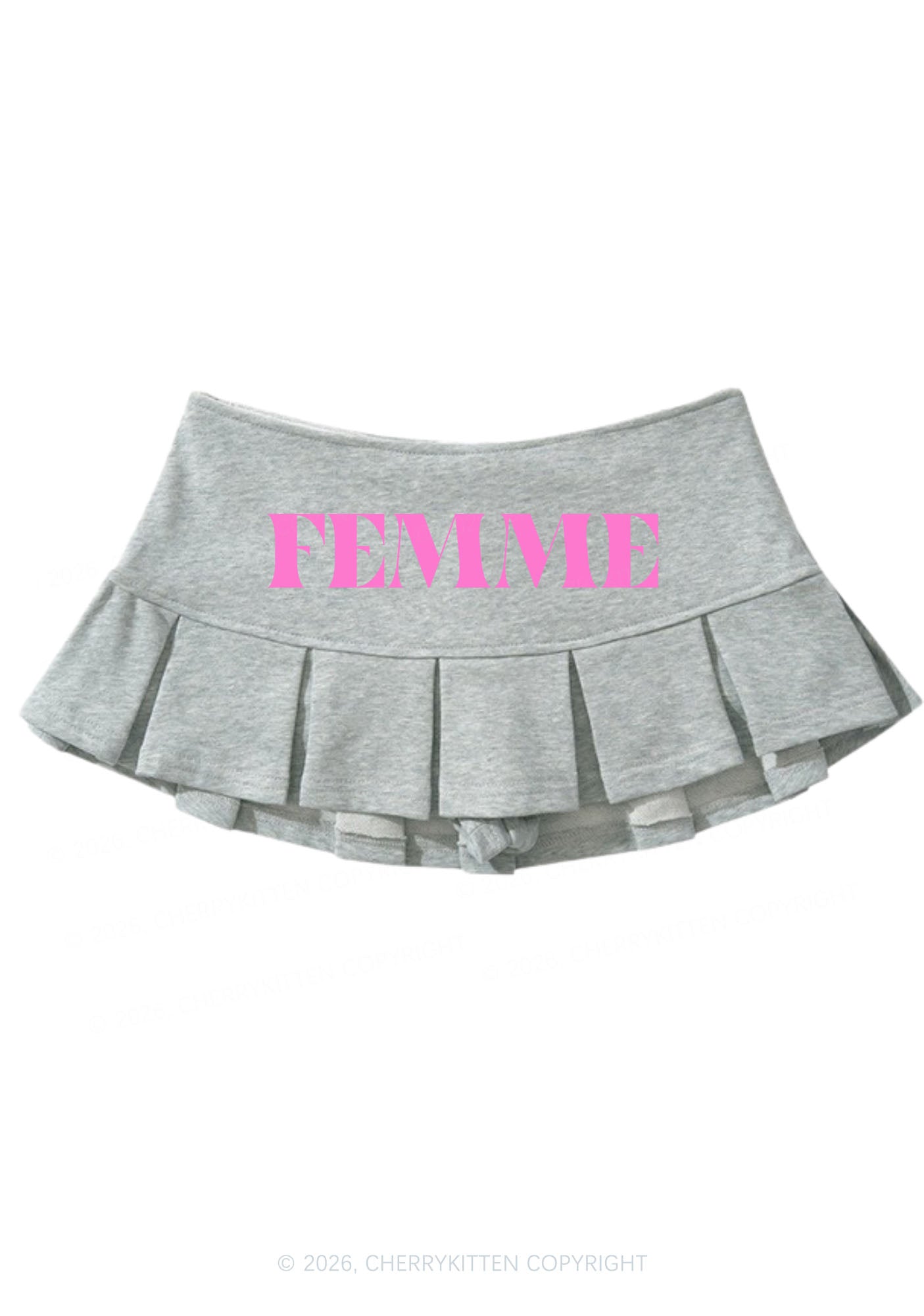 Pink Femme Pride Y2K Mini Pleated Skirts Cherrykitten