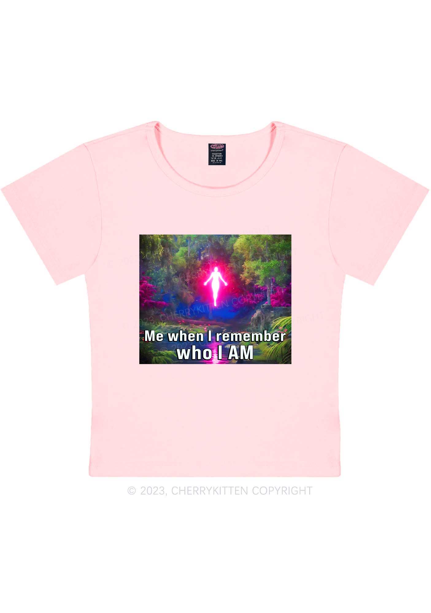 Who I Am Y2K Baby Tee Cherrykitten