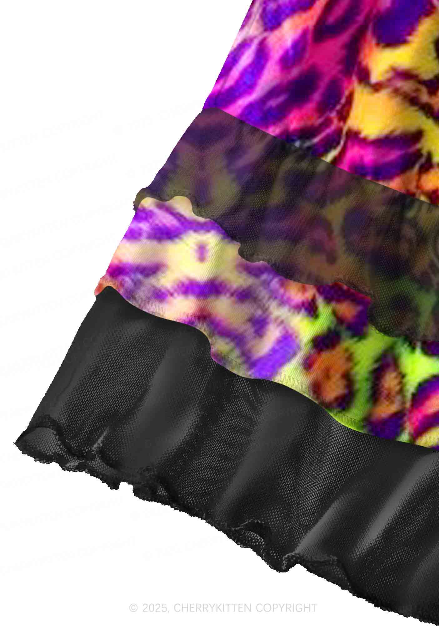 Leopard Frenzy Y2K Print Mini Layered Skirt Cherrykitten