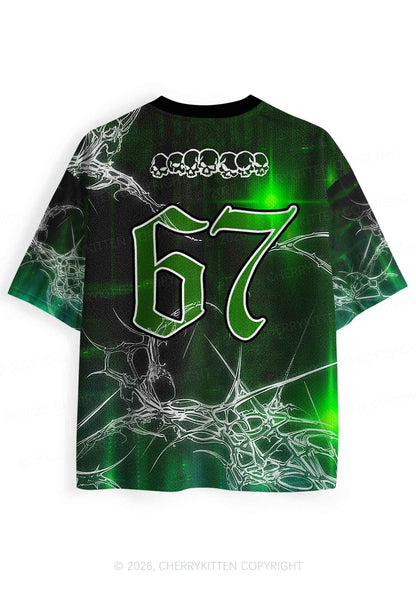 Green Gothic Faggot Pride Y2K Sport Jersey Shirts Cherrykitten