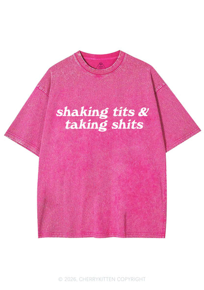 Shaking Txts Taking Shxts Y2K Shirts Washed Tee Cherrykitten