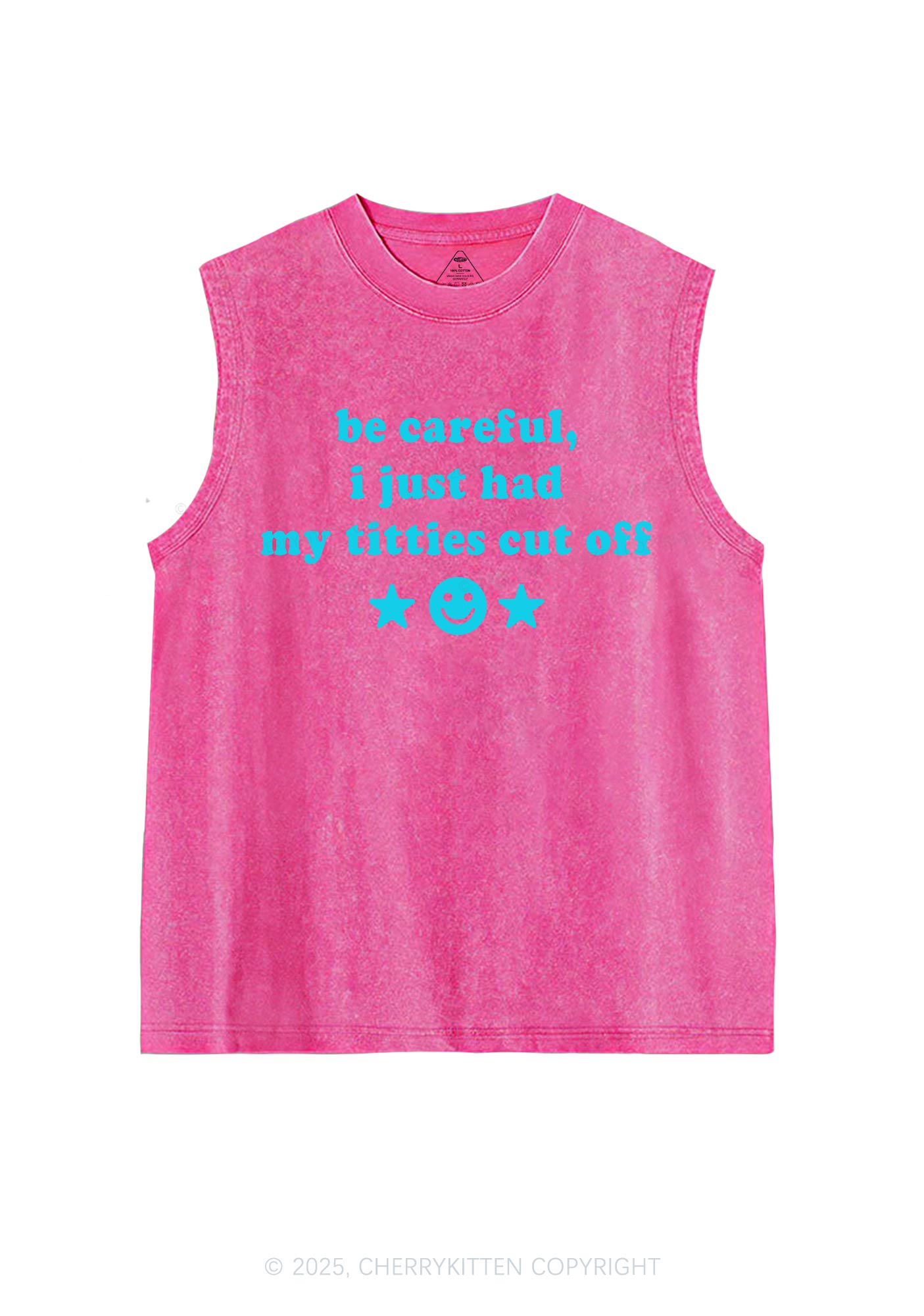 Just Had Txtties Cut Off Pride Y2K Washed Muscle Tank Cherrykitten