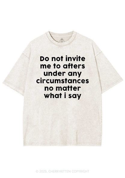 Invite Me To Afters Y2K Shirts Washed Tee Cherrykitten
