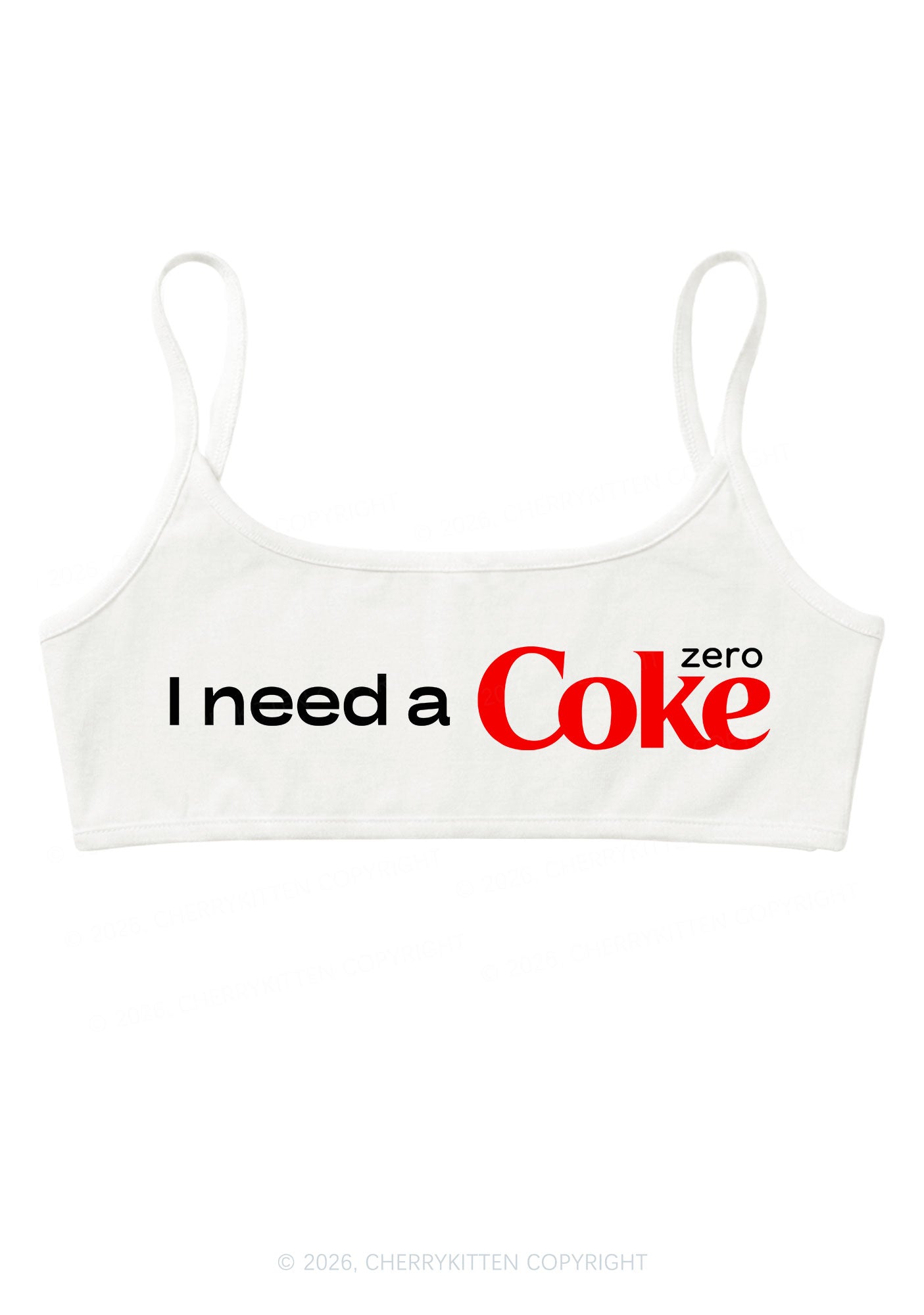 I Need A Cola Y2K Super Crop Cami Cherrykitten