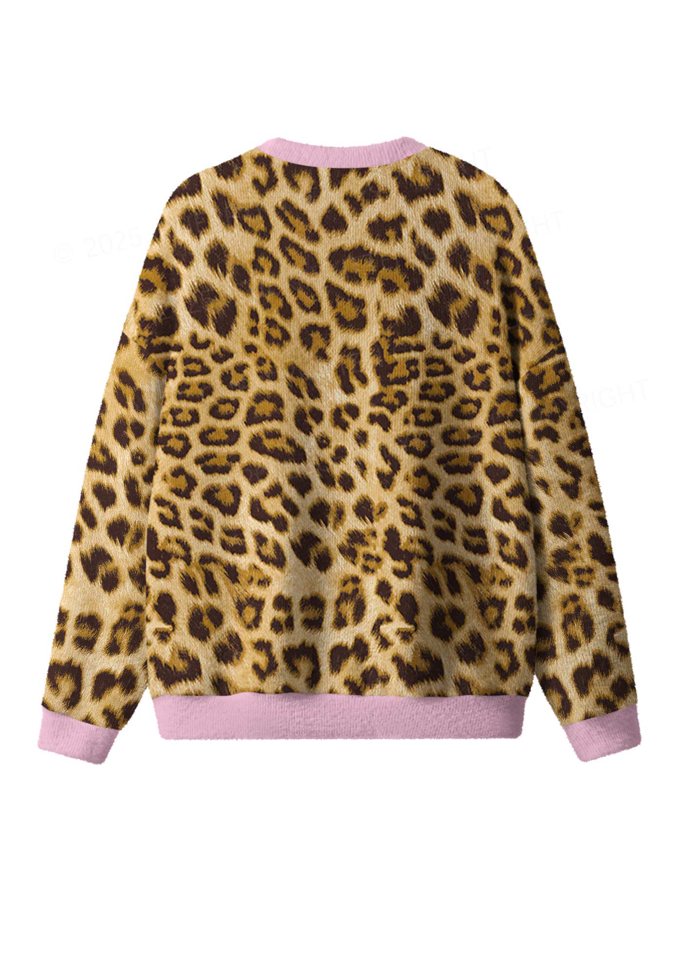 Leopard Cxxt Star Y2K Christmas Knit Sweatshirt Cherrykitten