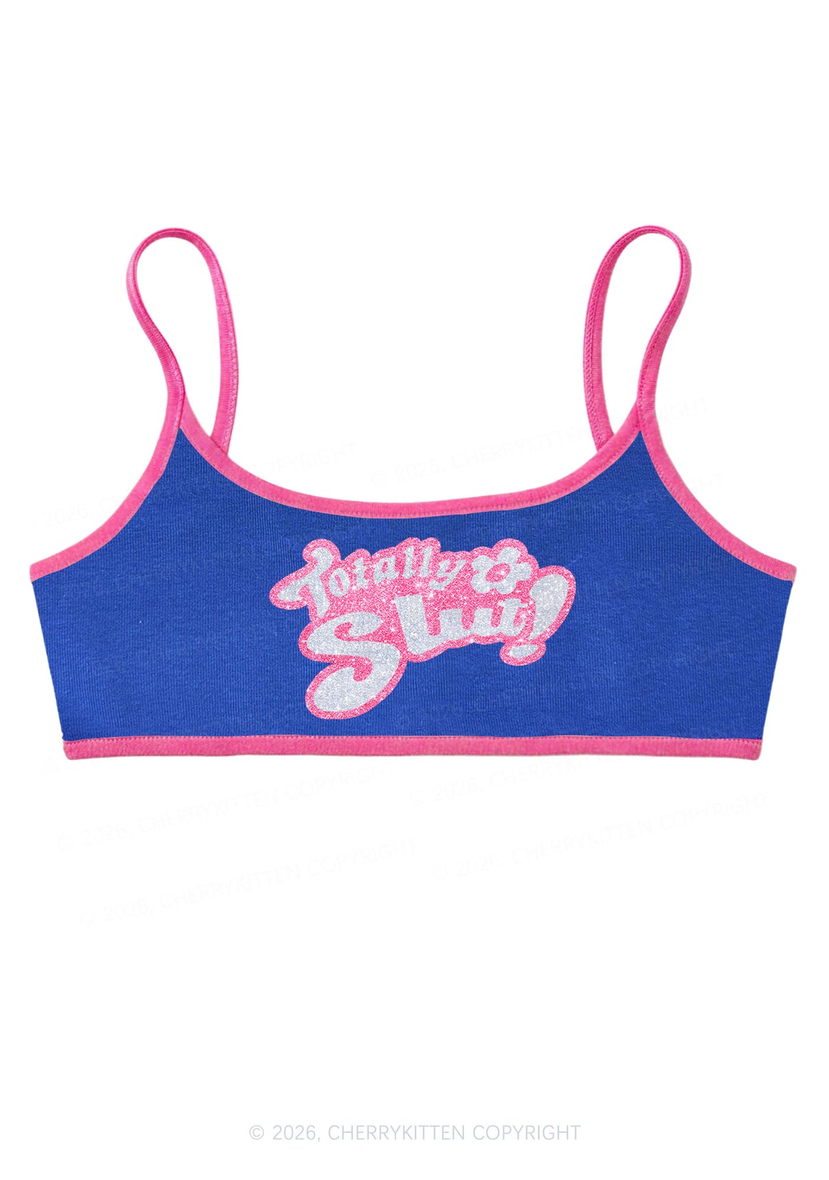 Glitter Totally Slxt Y2K Super Crop Cami Cherrykitten
