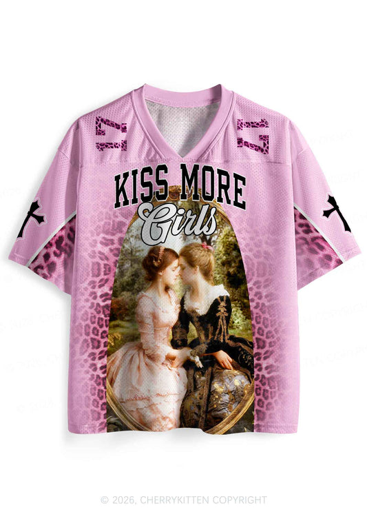 Sapphic Kiss More Girls Pride Y2K Sport Jersey Shirts Cherrykitten