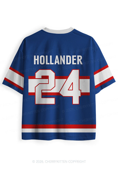 Retro Blue Kissing HR Y2K Sport Jersey Shirts Cherrykitten