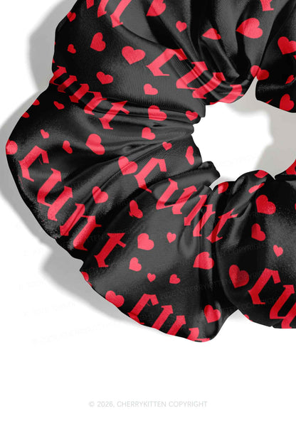 Red Hearts Cxxt Y2K Hair Scrunchie Cherrykitten